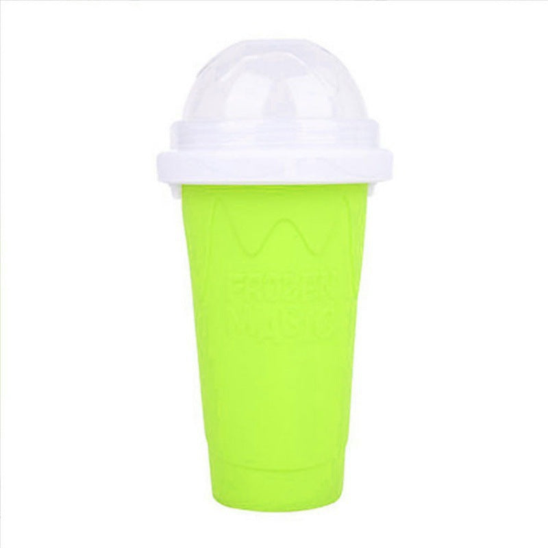 Smoothie cup double-layer silicone pinch cup summer thirst quenching ice cup