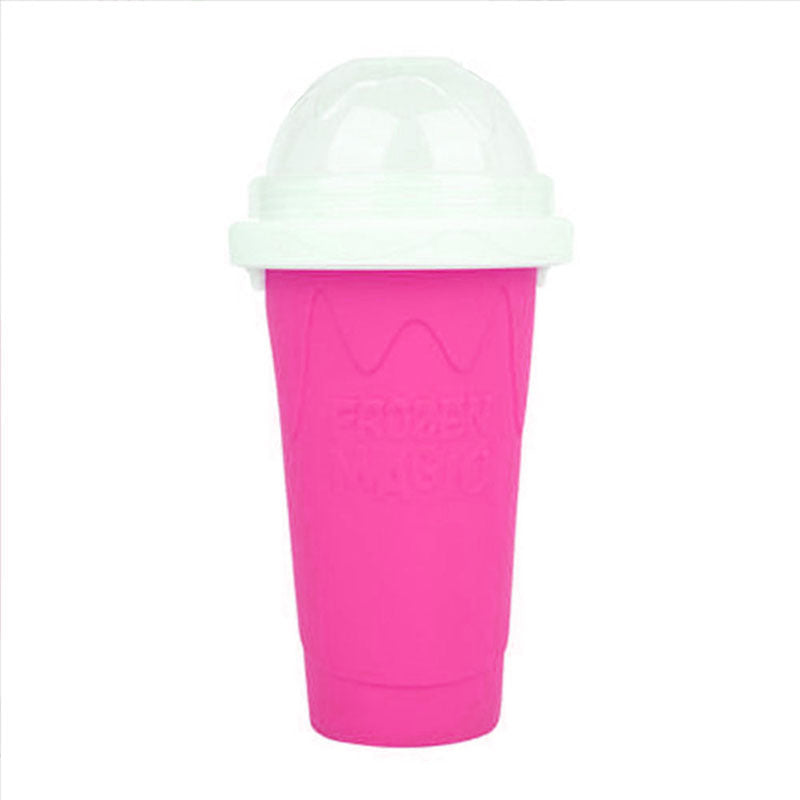 Smoothie cup double-layer silicone pinch cup summer thirst quenching ice cup