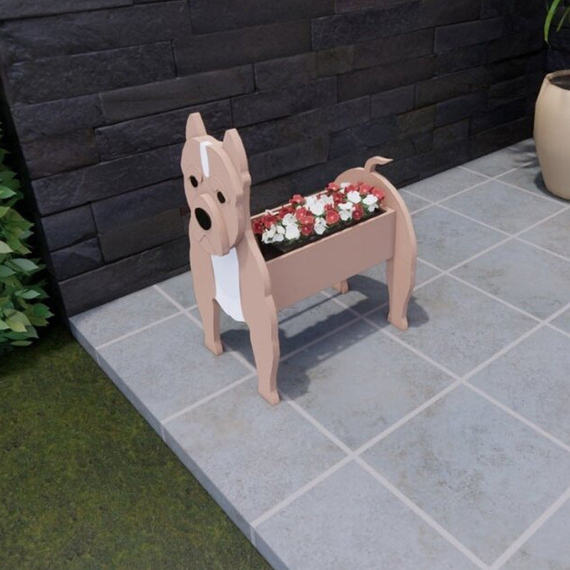 Bulldog PVC pet dog flower pot indoor and outdoor garden ornaments