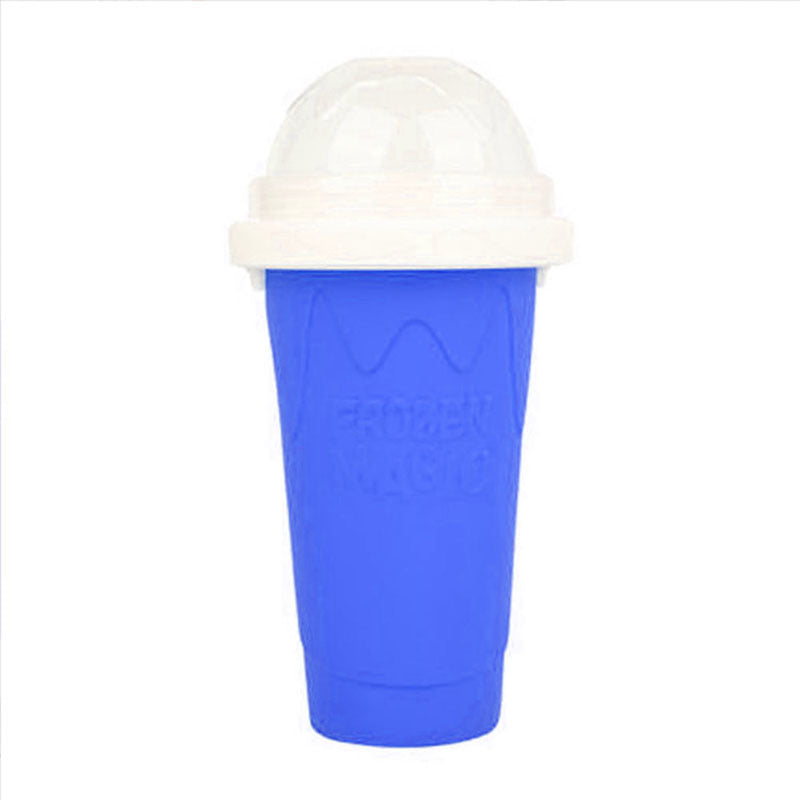 Smoothie cup double-layer  silicone pinch cup  summer thirst quenching ice cup